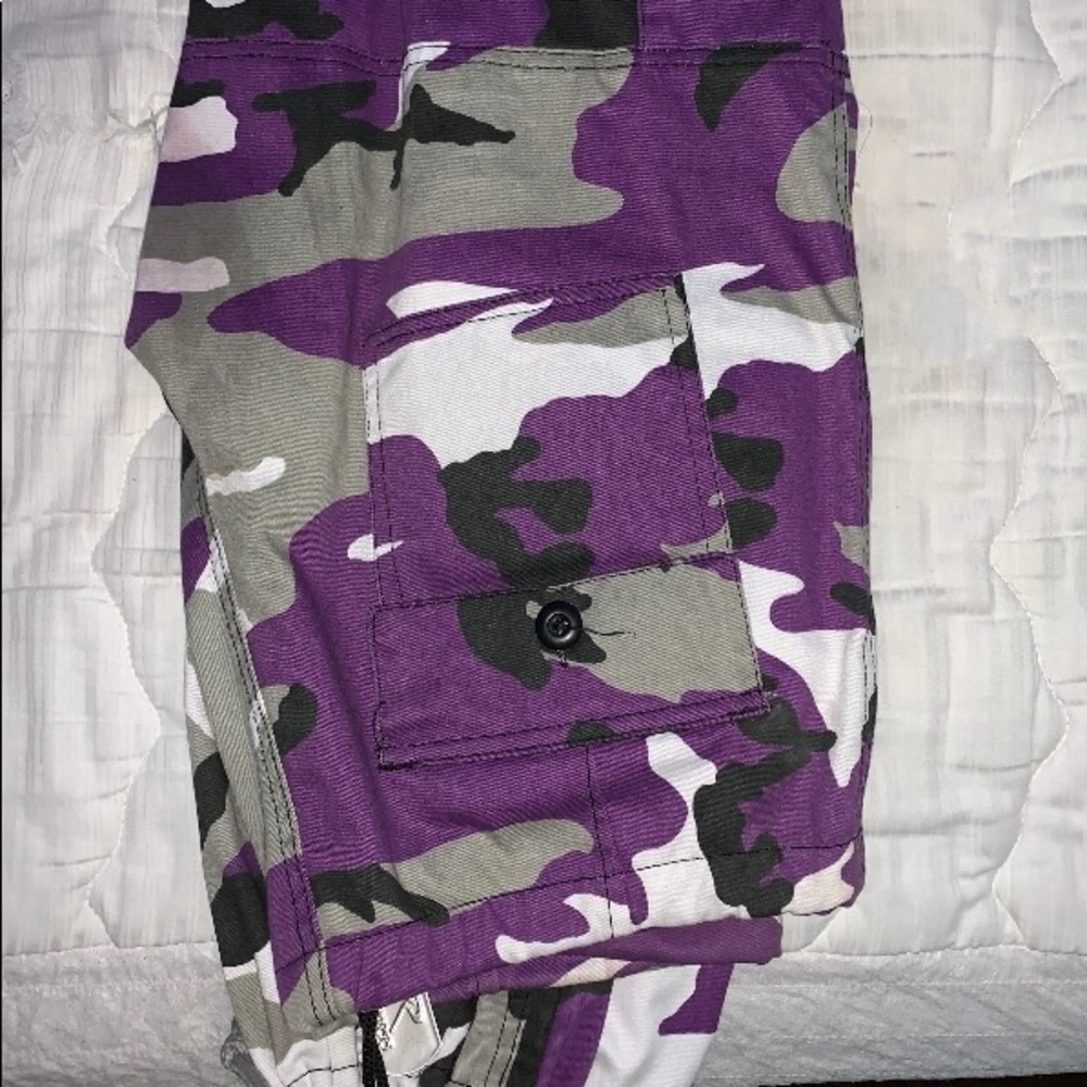 PURPLE CAMO PANTS